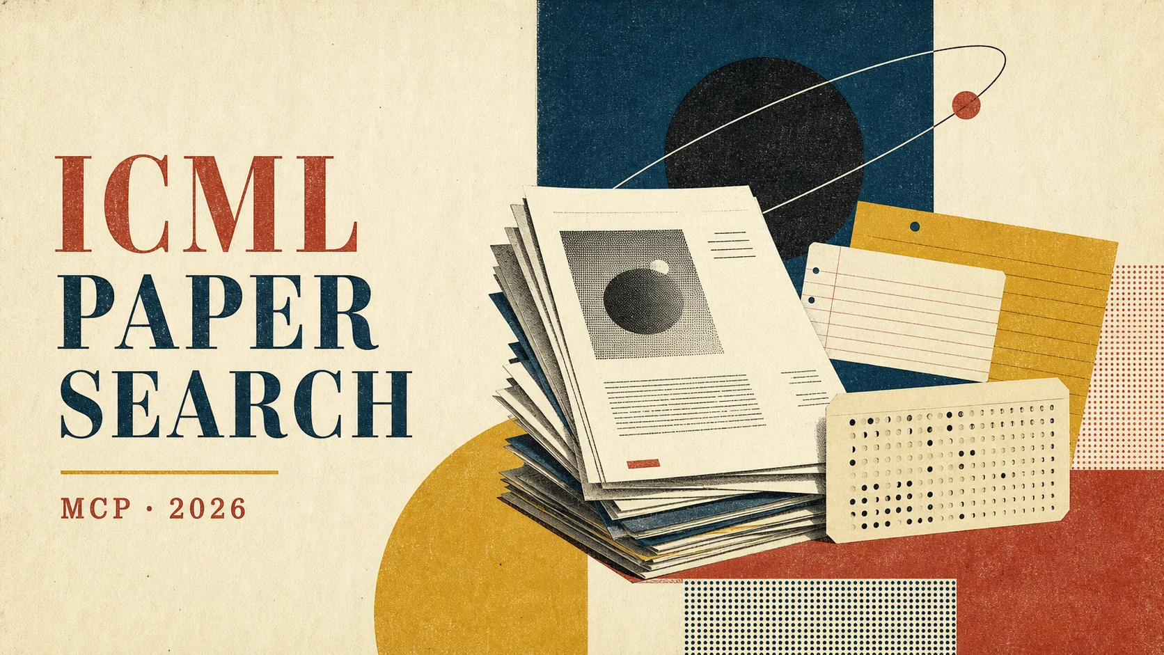 Vintage scientific journal cover for ICML Paper Search MCP